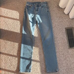 GAP Tall ‘90s Straight High Rise Jeans 25 Tall / 0T New Medium Wash
